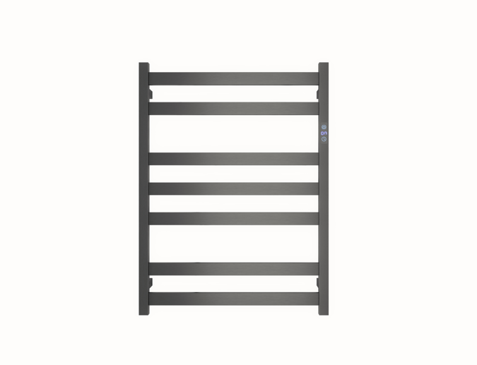 Heated Towel Rails Timer 800H*600W Square 7 Bars Mirror Polished Chrome/Matte Black/Gun Metal/Brushed Nickel/Brushed Brass