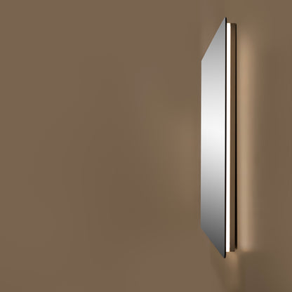 BIANCA 600/750/900/1200/1500mm RECTANGLE LED Mirror with Demister Backlit Touch Switch 3 Colours Lighting Frameless