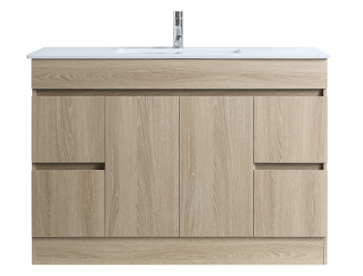 DNF 1200 LIGHT OAK Floor Standing Plywood VANITY WITH BASIN