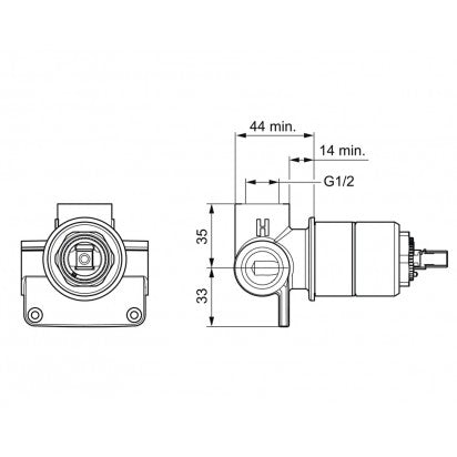 Hansa VARIO BUILT IN PART/ VALVE FOR SHOWR MIXER