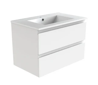 DNW 600 Glossy White Wall Hung Plywood VANITY