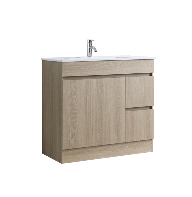 DNF Floorstanding Plywood VANITY Light Oak 900MM