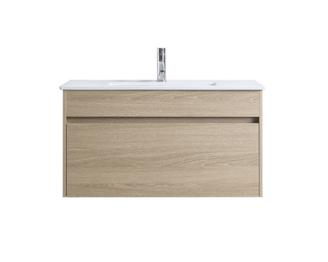 DNW Wall Hung Plywood VANITY Light Oak 900MM