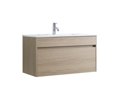 DNW Wall Hung Plywood VANITY Light Oak 900MM