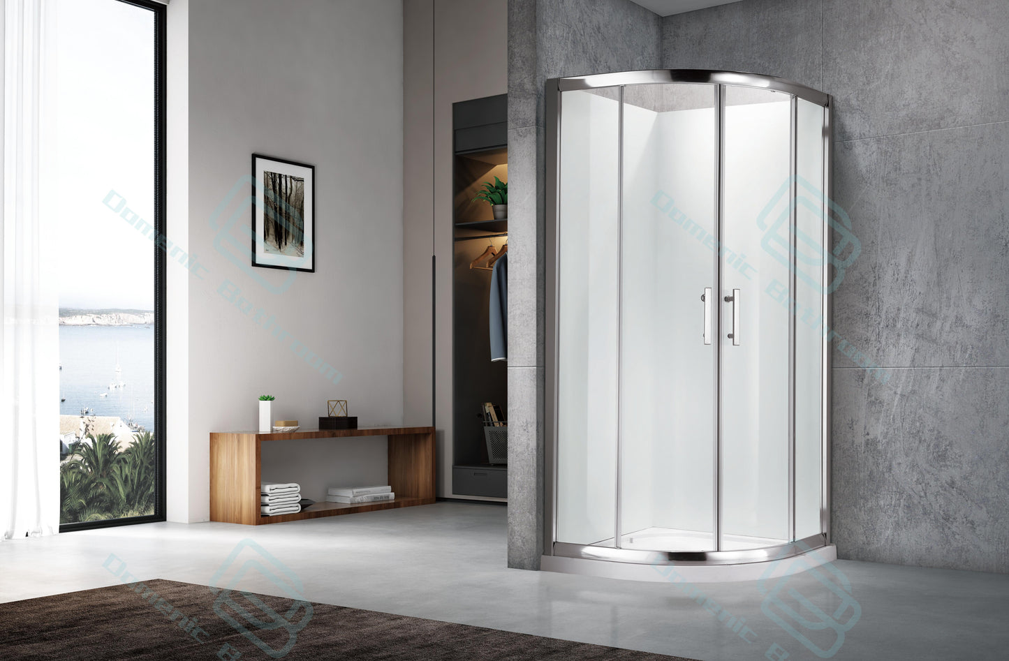 SHOWER BOX CURVED DOUBLE SLIDING DOOR 1900 High