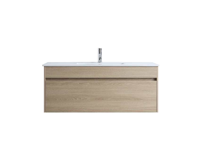 DNW Wall Hung Plywood VANITY Light Oak 1200MM SINGLE BASIN