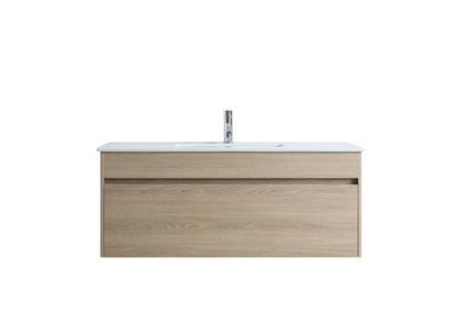 DNW Wall Hung Plywood VANITY Light Oak 1200MM SINGLE BASIN