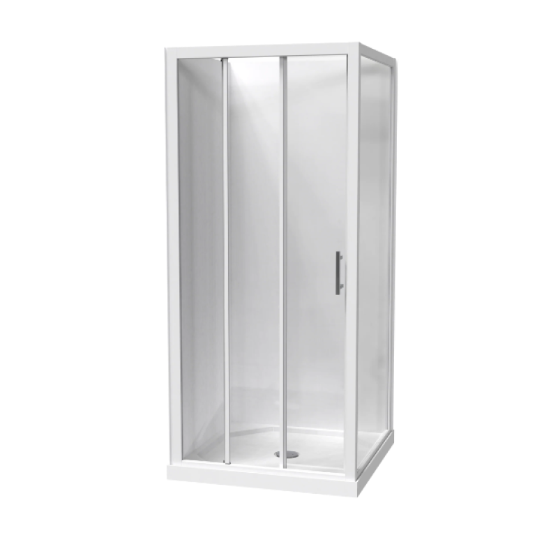 CLEARLITE Cezanne Square 2 Sided Sliding Door Acrylic Wall Shower 900*900*1970