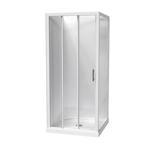 CLEARLITE Cezanne Square 2 Sided Sliding Door Acrylic Wall Shower 900*900*1970