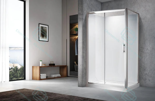 DN-8019 SHOWER GLASS SLIDING Door and Return 1900MM HIGH