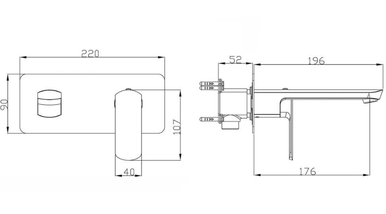 ELEMENTI ION WALL MOUNT BASIN MIXER