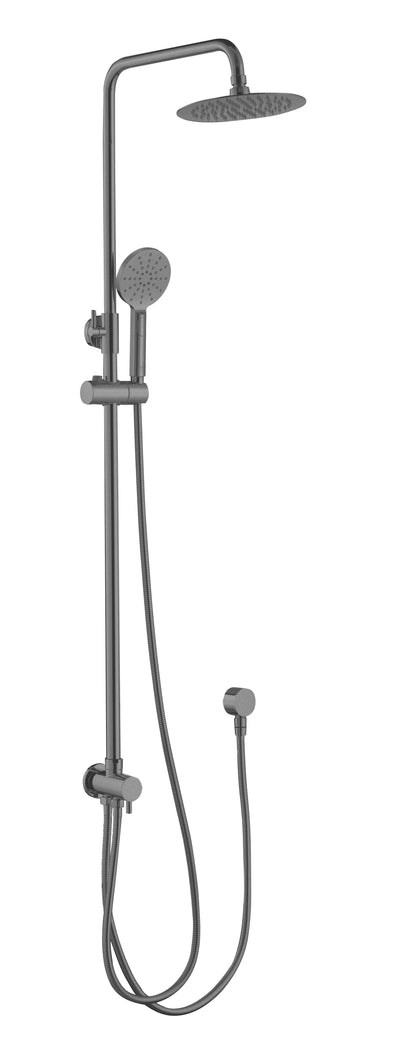 Domenic SH8651 Round Chrome/Matte Black Twin Rain Shower Without Mixer