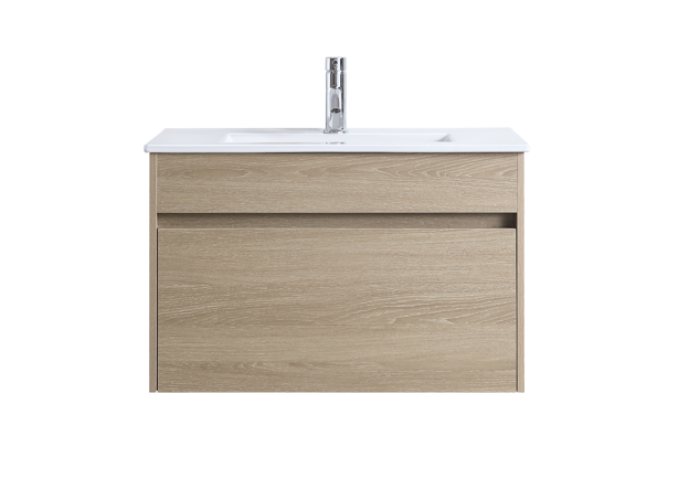 DNW Wall Hung Plywood VANITY Light Oak 750MM