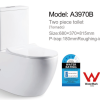  DN3970S Ceremic White Toilet Suite-Back to Wall Whirlpool Two Piece Toilets