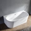 Back to wall 1700 Bathtub WITHOUT OVERFLOW Freestanding Acrylic White DN-5002-1700