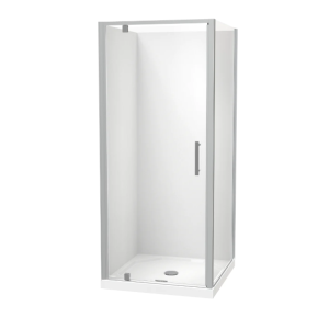 CLEARLITE Millennium Square 2 Sided Pivot Door Acrylic Wall Shower 900*900*2050 - BRIGHT