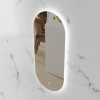 BIANCA 400x900mm Oval LED Mirror with Demister Backlit Touch Switch 3 Colours Lighting Frameless