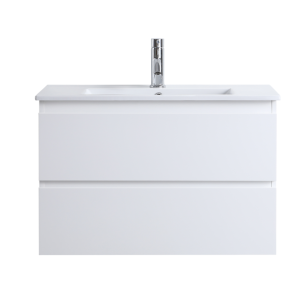 DNW 750 GLOSSY WHITE Wall Hung Plywood VANITY - CEREMIC 