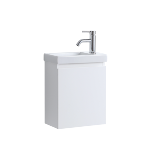DNW 400 GLOSSY WHITE Wall Hung Plywood VANITY - POLY MARBLE