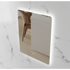 BIANCA 600/750/900/1200/1500mm RECTANGLE LED Mirror with Demister Backlit Touch Switch 3 Colours Lighting Frameless - 600*750